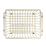 Meir Dish Rack PVD Brushed Bronze Gold MDR-01-PVDBB