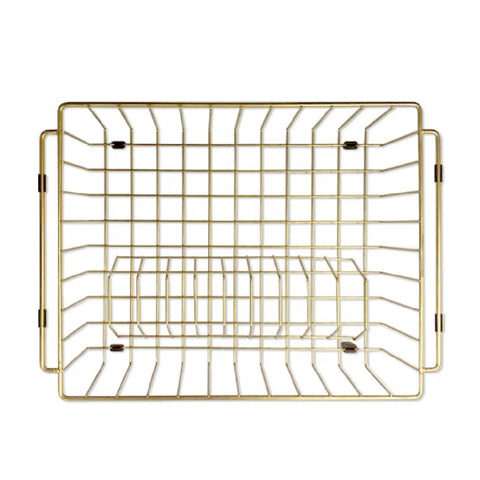 Meir Dish Rack PVD Brushed Bronze Gold MDR-01-PVDBB