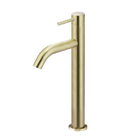 Meir Piccola Tall Basin Mixer Tap w/ 130mm Spout PVD Tiger Bronze MB03XL.01-PVDBB