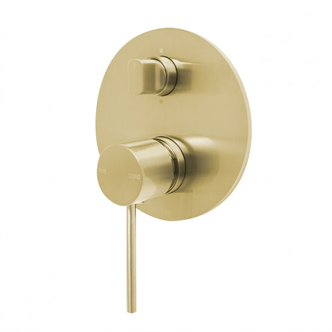 Phoenix Vivid Slimline Switchmix Shower / Bath Diverter Mixer Brushed Gold VS2910-12-1