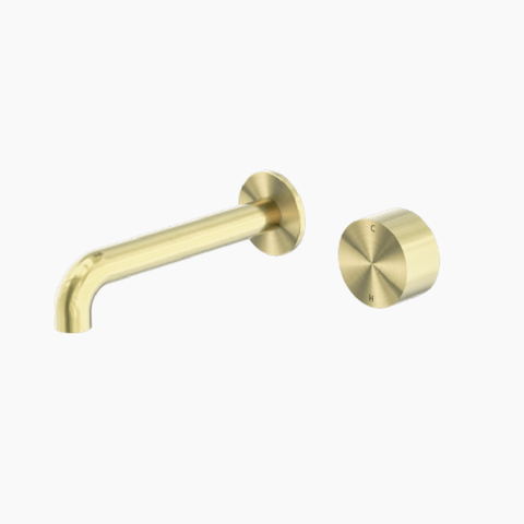 Nero Kara Progressive Wall Basin/Bath Set 120mm Trim Kits Only Brushed Gold NR271907AT120BG