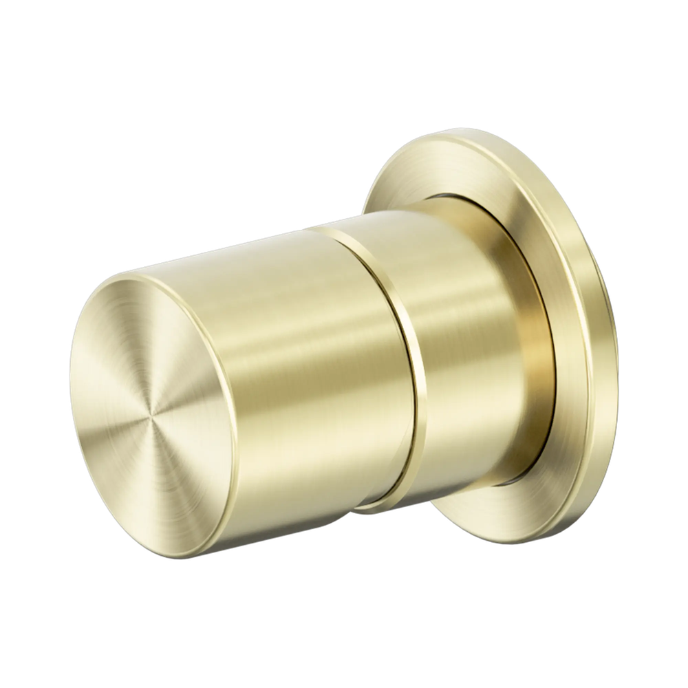 Nero Zen Pinless Shower Mixer 60mm Plate Brushed Gold NR162211ABG