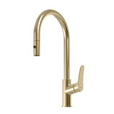 Oliveri Verona Pullout Gooseneck Sink Mixer Classic Gold VA306503CG-P