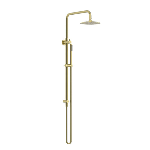 Linkware Elle 316 Stainless Steel Collection Twin Shower on Rail Brushed Gold SST6808BG