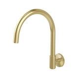 Phoenix Vivid Mkii Wall Sink Outlet 200mm Gooseneck Brushed Gold 146-0870-12-1