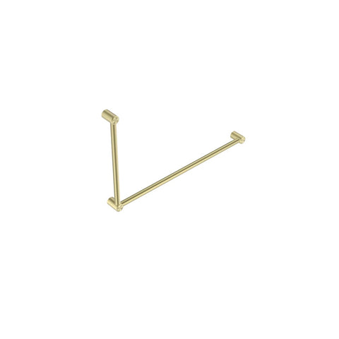 Nero Mecca Care 32mm Dda Grab Rail Set 90 Degree 600X1000mm Brushed Gold NRCR3290BG