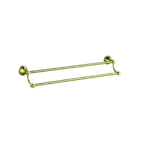 Ikon Clasico Double Towel Rail 600mm Brushed Gold 66502-600BG