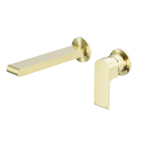 Nero Bianca Wall Basin/Bath Mixer 230mm Separate Back Plate Trim Kits Only Brushed Gold NR321510FTBG