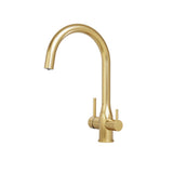 Puretec Tripla Elite 3 in 1 Gooseneck Mixer Tap Brushed Gold ELITE-10BG-LF