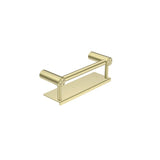 Nero Mecca Care 25mm Grab Rail With Shelf 300mm Brushed Gold NRCR2512CBG