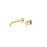 Nero Mecca Wall Basin/Bath Mixer Separate Back Plate 185mm Brushed Gold NR221910C185BG