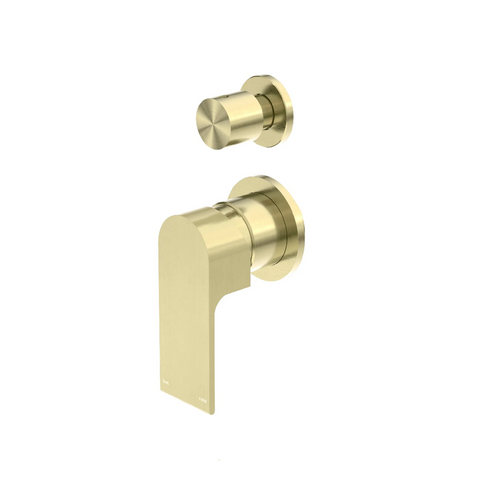 Nero Bianca Shower Mixer With Diverter (Separate Back Plate) Trim Kits Only Brushed Gold NR321511GTBG