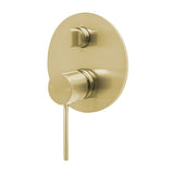 Phoenix Vivid Slimline Switchmix Shower / Bath Diverter Mixer Fit-Off Kit Brushed Gold VS2940-12-1