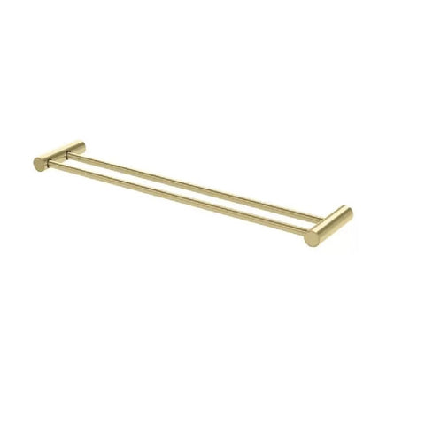 Phoenix Vivid Slimline Double Towel Rail 600mm Brushed Gold 111-8110-12