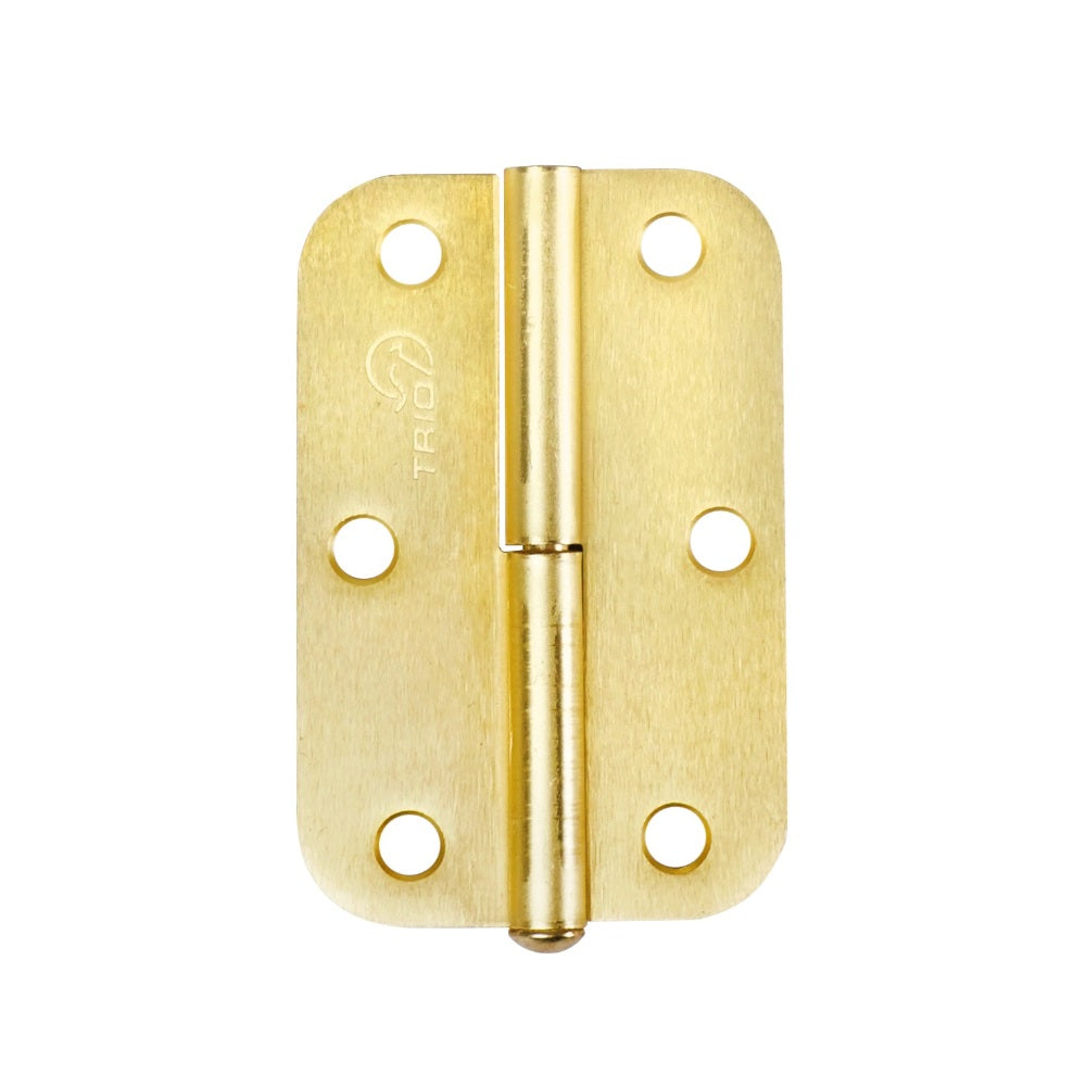 Trio Hinge Butt Radius Lift Off 89x58x1.6mm Left Hand Matte Gold PBTRB89LOLHMG