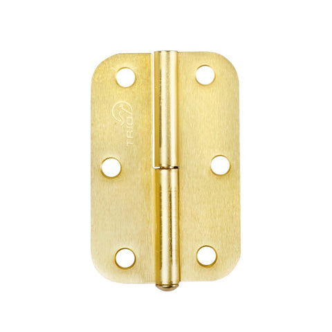 Trio Hinge Butt Radius Lift Off 89x58x1.6mm Left Hand Matte Gold PBTRB89LOLHMG
