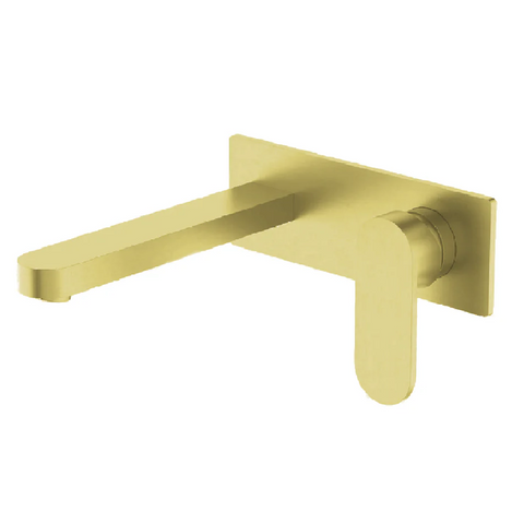 Amélie Wall Basin/Bath Mixer Paddle with 187mm Spout Brushed Gold BDO301310ABG