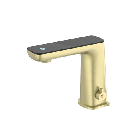 Nero Claudia Sensor Mixer With Black Top Display Brushed Gold NR222101BG