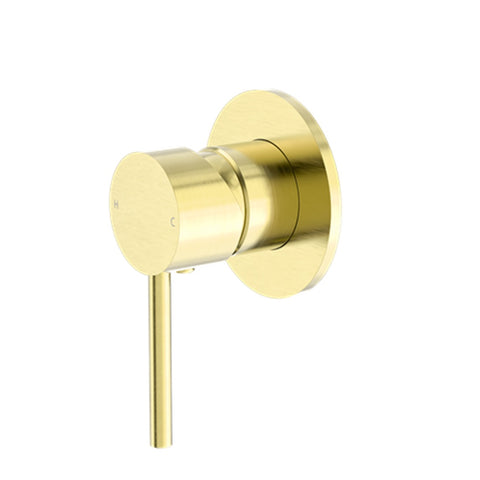 Amelie Royale Pin Wall Shower Mixer 80mm Round Plate (Trim Kit Only) Brushed Gold BDO250811TBG