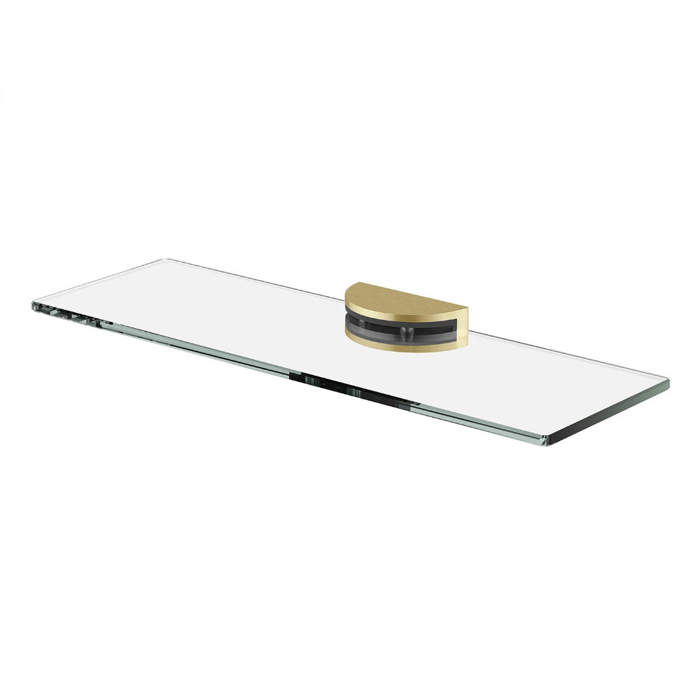 Phoenix Vivid MKII Glass Shelf 300mm Brushed Gold 146-8600-12