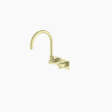 Nero Mecca Wall Basin/Bath Mixer Swivel Spout Handle Up Brushed Gold NR221910PBG