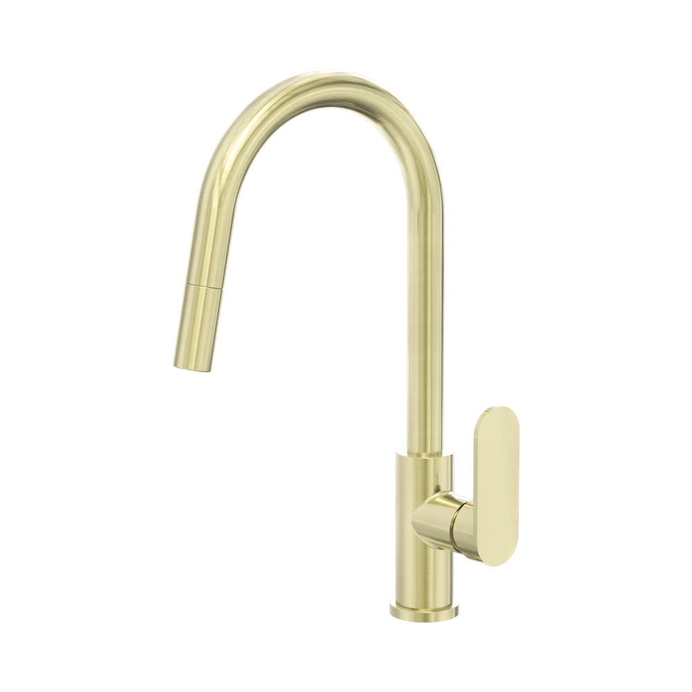 Nero Ecco Pull Out Kitchen Mixer Brushed Gold NR301308BG