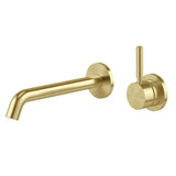 Phoenix Vivid Mkii Switchmix Wall Basin / Bath Mixer Set 200mm Pin Up Fit-Off Kit Brushed Gold 146-2822-12-1