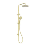Amelie Royale Deluxe Round Twin Shower 3 Function Hand Shower Brushed Gold BDO250805DBG
