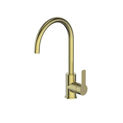 Greens Astro Ii Gooseneck Sink Mixer PVD Brushed Brass LF254283BB