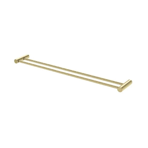 Phoenix Vivid Slimline Double Towel Rail 800mm Brushed Gold 111-8130-12