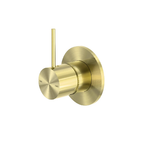 Nero Mecca Shower Mixer 80mm Plate Handle Up Trim Kits Only Brushed Gold NR221911BTBG