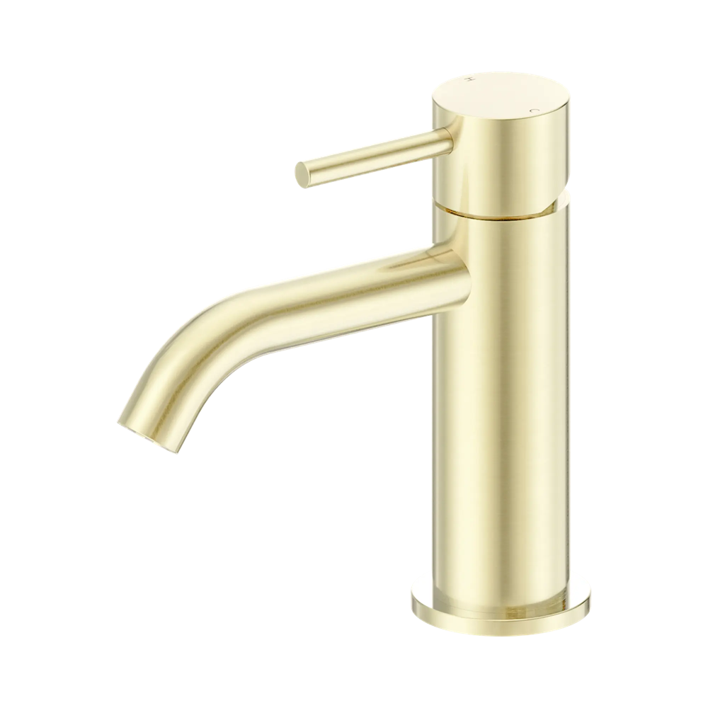 Nero Dolce Ii Curved Spout Basin Mixer Brushed Gold 25B014BG