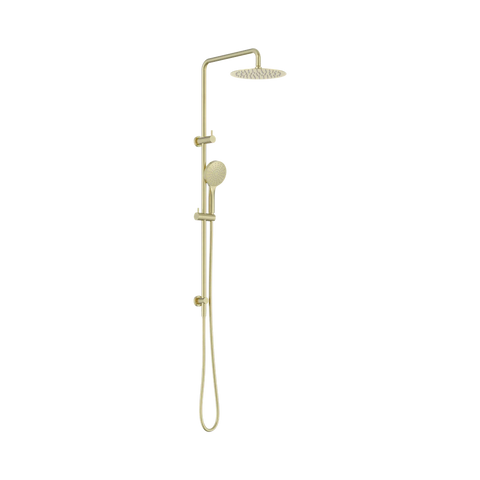 Amelie Royale II Twin Shower Rail Set w/ 250mm Round Head Brushed Gold BDO232105GBG