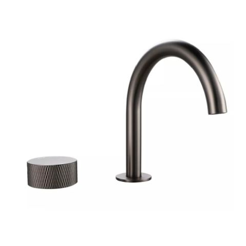 Vito Bertoni Luxx Gooseneck Basin Mixer Set Graphite 62100