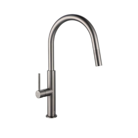 Vito Bertoni Alfie Sink Mixer Gooseneck Pull-Out Save Mode Graphite 85975