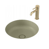 Caroma Liano II Round 440mm Under/ Over Counter Basin Matte Green 852600MG