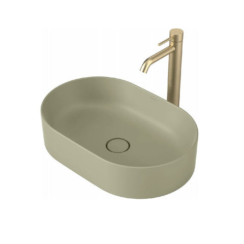 Caroma Liano II Pill 530mm Above Counter Basin Matte Green 852800MG