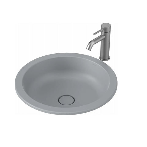 Caroma Liano II Round 440mm Under/ Over Counter Basin Matte Grey 852600MGR