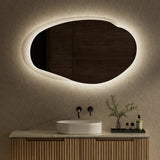 Aulic Evanston LED Mirror 1300mm w/ Matte Grey Acrylic Edge LMEST-1300-MG