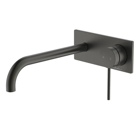 Oliveri Venice Curved Wall Mixer Set Gunmetal VE105505FGM