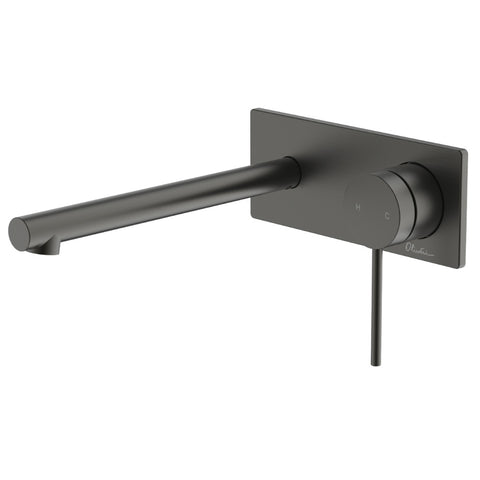 Oliveri Venice Straight Wall Mixer Set (Trim Kit Only) Gunmetal VE108505FGM-TK