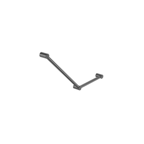 Nero Mecca Care 32mm Ambulant Toilet Grab Rail 45 Degree 750X450mm Gun Metal NRCR3245AGM