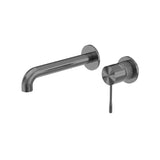 Nero Opal Wall Basin/Bath Mixer 160mm Spout Separate Back Plate Graphite NR251907B160GR