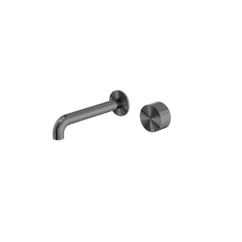 Nero Kara Progressive Wall Basin/Bath Mixer Separate Back Plate 260mm Gun Metal NR271907a260GM