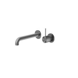 Nero Mecca Wall Basin/Bath Mixer Separate Back Plate Handle Up 160mm Gun Metal NR221910D160GM