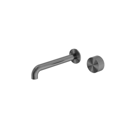 Nero Opal Progressive Wall Basin/Bath Mixer Separate Back Plate 120mm Graphite NR252007a120GR