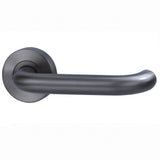 Lockwood Vivid Lever V2 Passage Set with Latch Satin Gun Metal VIV1/V2GMPVD