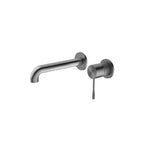 Nero Opal Wall Basin/Bath Mixer 230mm Spout Separate Back Plate Graphite NR251907B230GR