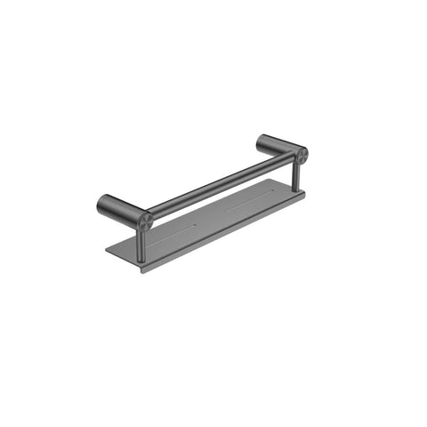 Nero Mecca Care 25mm Grab Rail With Shelf 450mm Gun Metal NRCR2518CGM