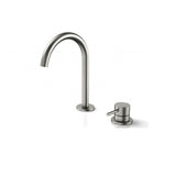 Caroma Liano II Hob Basin Mixer Set 160mm Gun Metal 96404GM65A